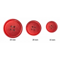 Bouton confection 4 trous Rouge