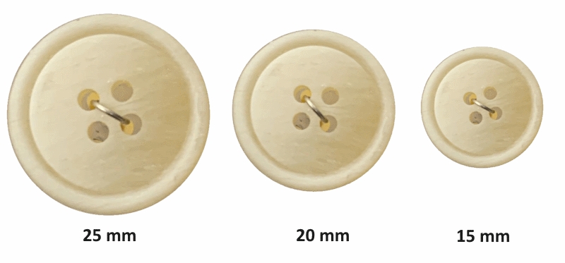 Boutons à coudre rond nacré écru