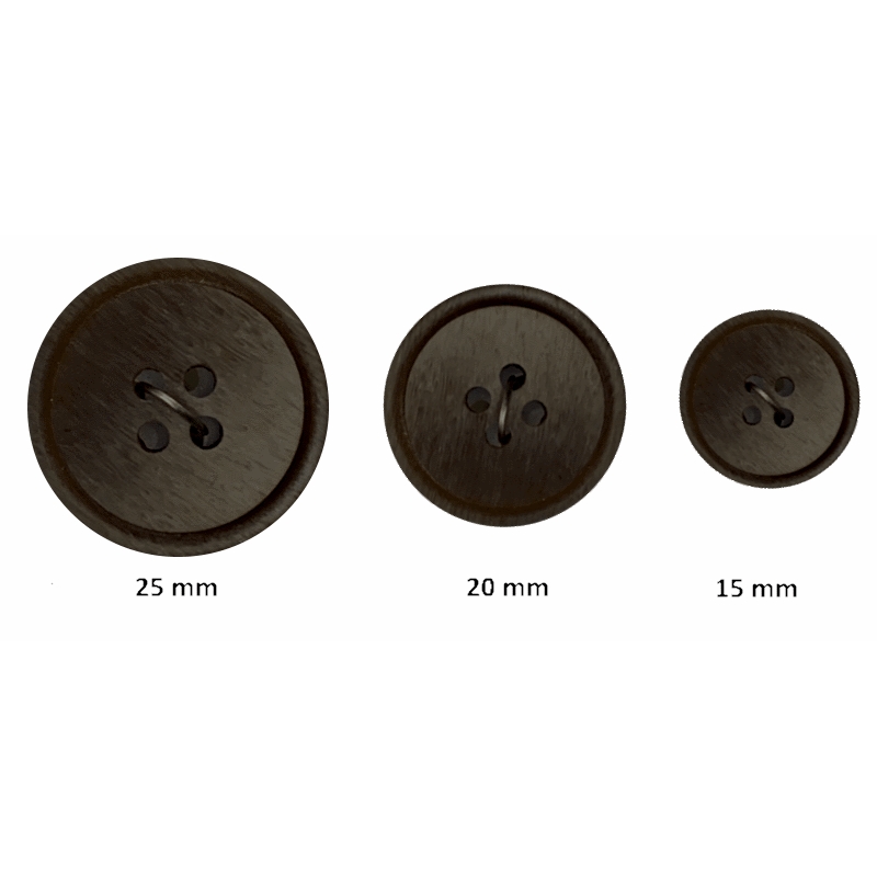Boutons De Veste Métal 4 Trous - Lot De 6 - Taille 15mm - Noir - Pour Couture Et Personnalisation Vêtements