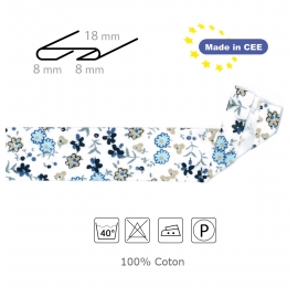 Biais Coton DIY MegaCrea - 1 Cm X 1 M - Lot De 5 Couleurs Pastel