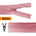 Fermeture invisible 22 cm vieux rose