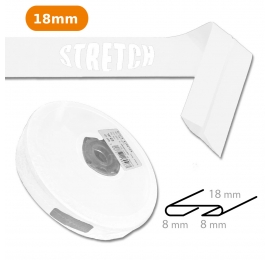 Biais uni stretch elastique blanc