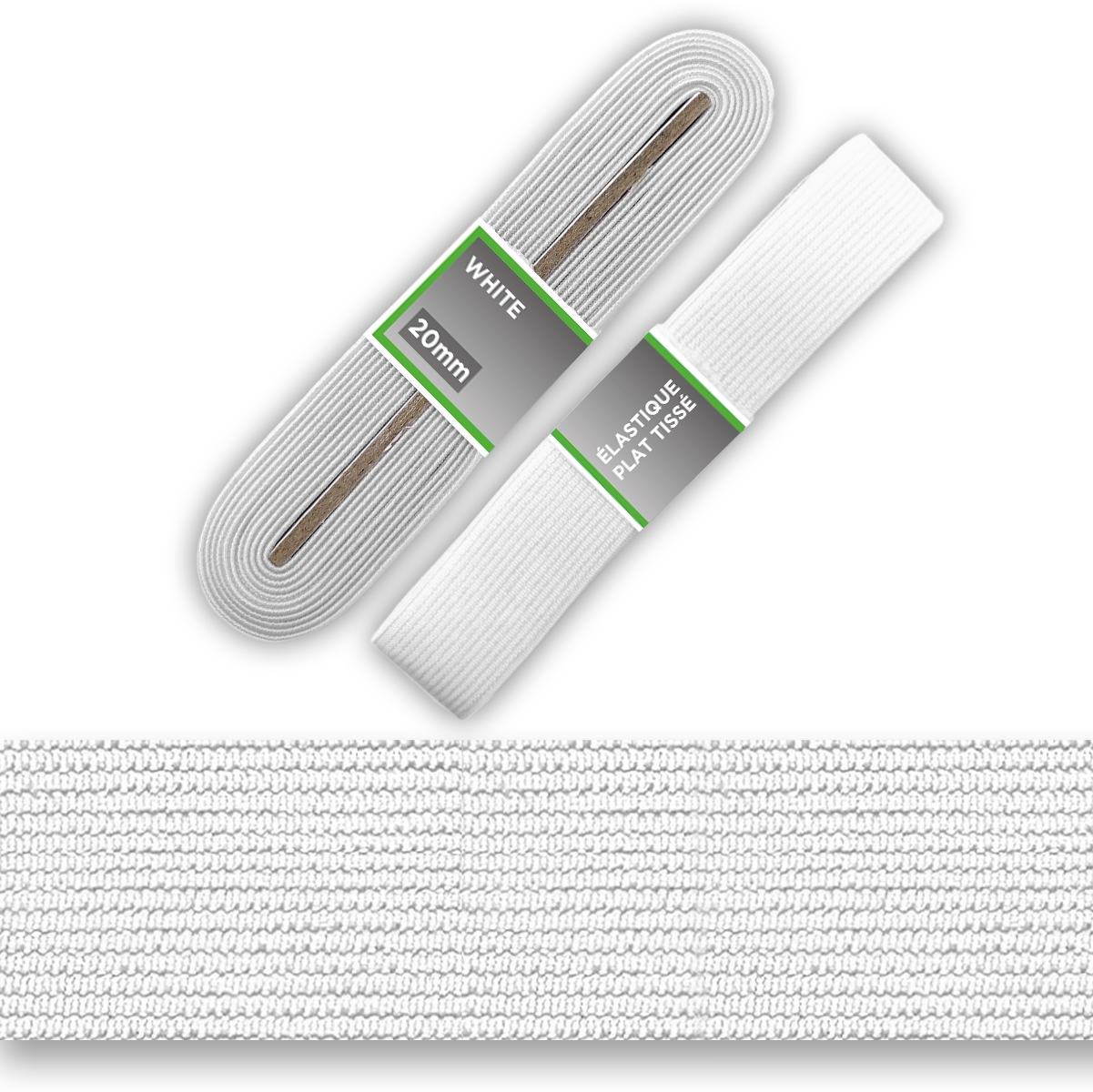 Bande élastique à Trous 25 Mm X 20 M - Pour Pantalons, Jupes, Shorts, Vêtements De Maternité - Réglable