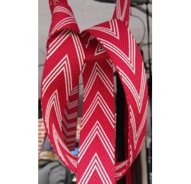 Sangle Rouge chevrons Blancs