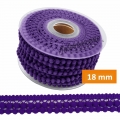 Galon pompons 2 rangs Violet