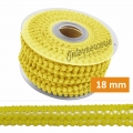 Galon pompons 2 rangs Jaune