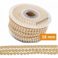 Galon pompons 2 rangs Beige