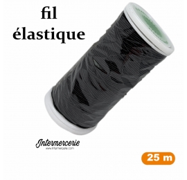 Fil à coudre élastique Noir