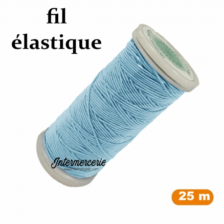 Fil à coudre élastique Bleu ciel