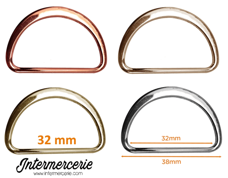 Trimming Shop 32mm Anneaux O En Argent Anneau à Boucle En Acier