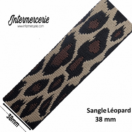Sangle léopard marron