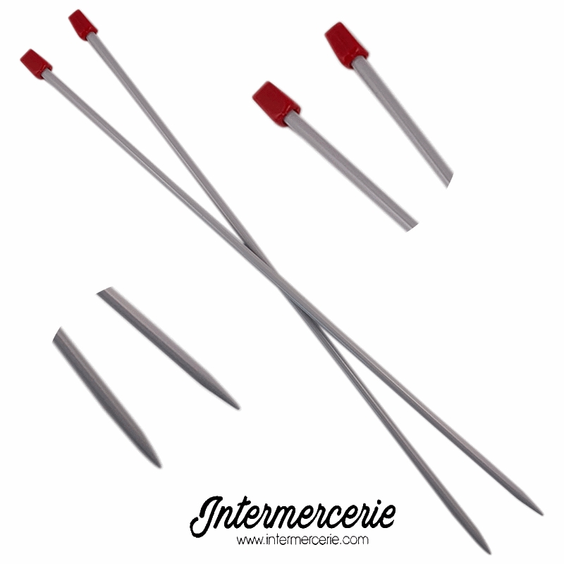 Aiguilles à Tricoter En Bambou - Dim. 12, Longueur 35 Cm, 1 Paire De Haute Qualité