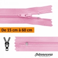 Fermeture Rose, jupe, robe, pantalon 15 à 60 cm