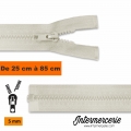 Fermeture séparable pour veste et manteau, sac. Coloris Beige