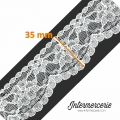 Dentelle nylon 35 mm Blanc