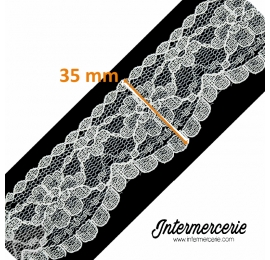 Dentelle nylon 35 mm écru