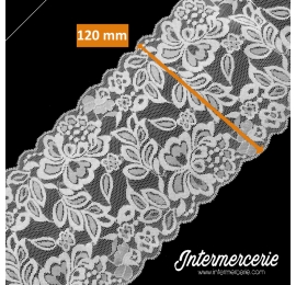 Dentelle nylon 120 mm Blanc
