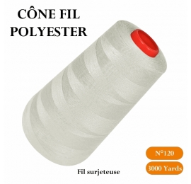 Cône 3000 yards polyester 841 écru