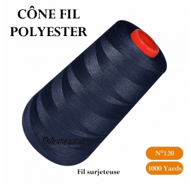 Cône 3000 yards polyester 58 Bleu marine