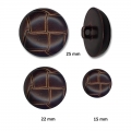 Bouton confection façon cuir Marron