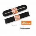Elastique plat rigide 20 mm noir