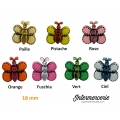 Bouton layette Papillon Paille