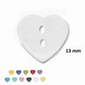 Bouton enfant layette Coeur Blanc
