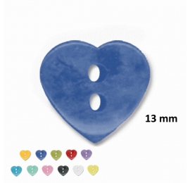 Bouton enfant layette Coeur BlEU ROY