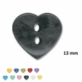 Bouton enfant layette Coeur Gris