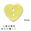 Bouton enfant layette Cœur Jaune