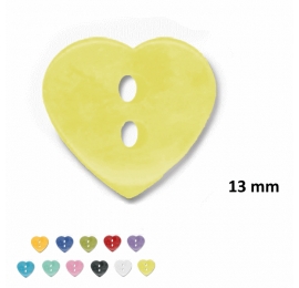 Bouton enfant layette Cœur Jaune