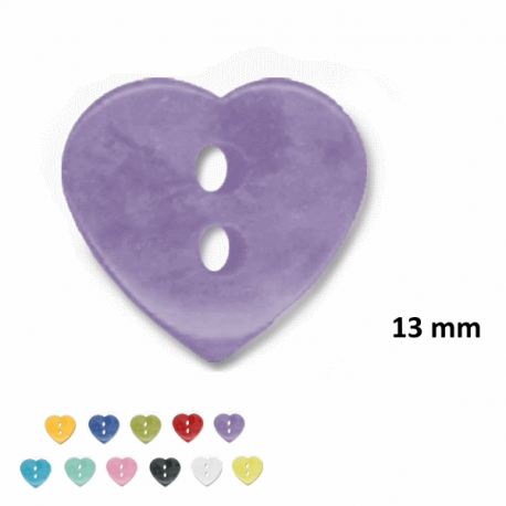 Bouton enfant layette Coeur Parme