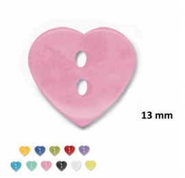 Bouton enfant layette Cœur Rose