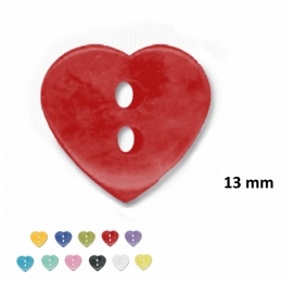 Bouton enfant layette Coeur Blanc