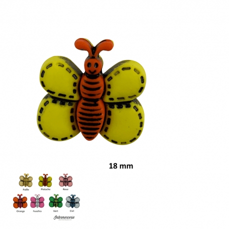 Bouton layette Papillon Vert pistache