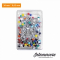 Epingles à tête de verre couleur