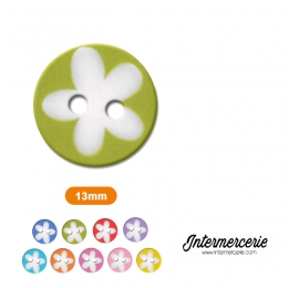 Bouton Petite fleur Vert anis