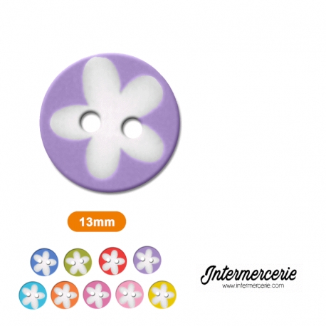 Bouton Petite fleur Mauve
