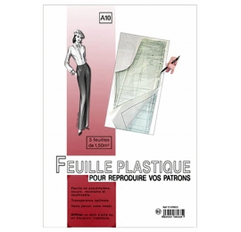 Feuille de papier patron plastique
