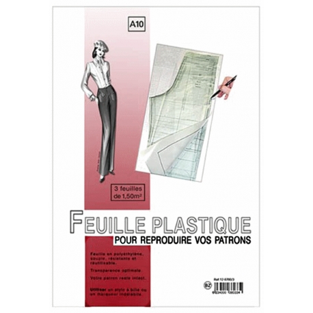 Feuille de papier patron plastique