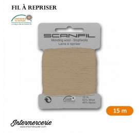 Laine à repriser beige sable