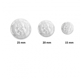 Bouton couture marbré 2 trous Blanc