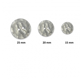 Bouton de couture à 2 trous Marbré gris