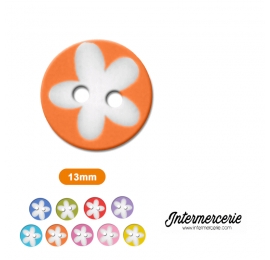Bouton Petite fleur Orange