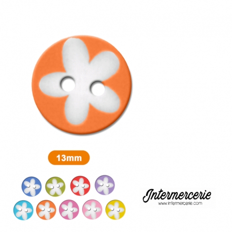 Bouton Petite fleur Orange