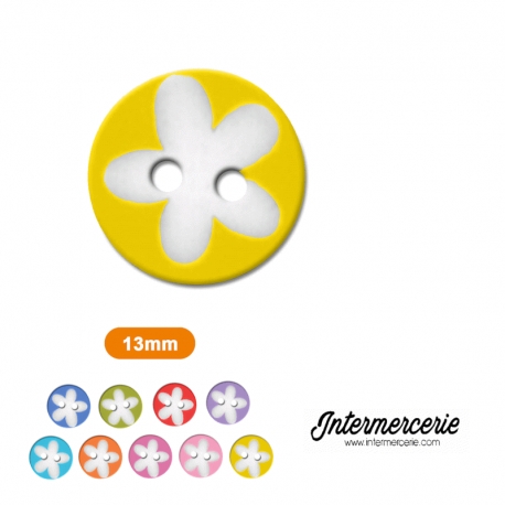 Bouton Petite fleur Jaune