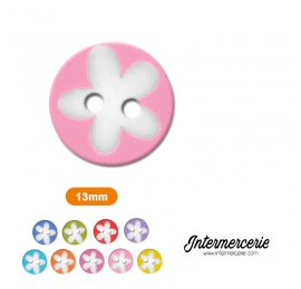 Bouton Petite fleur Rose layette