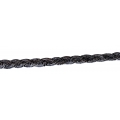 Galon lurex argenté et noir 8 mm