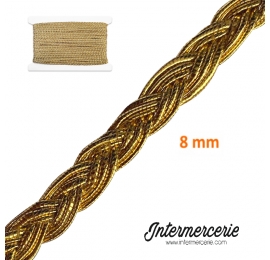Galon lurex Or 8 mm