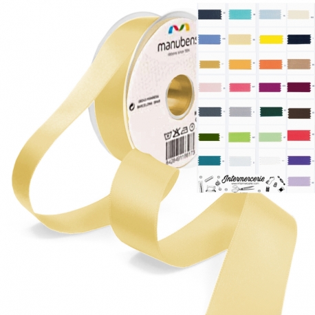 Ruban satin jaune pâle